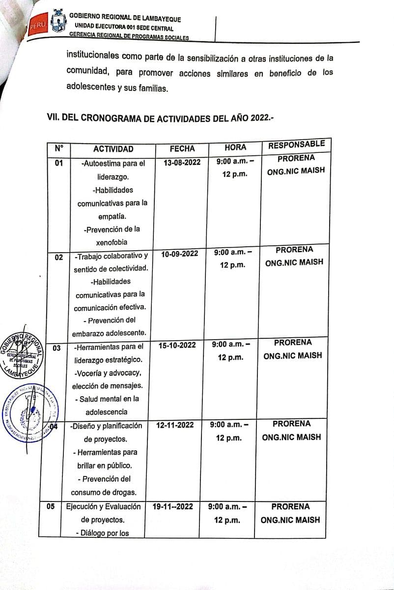 Sesión grupal del Centro de Escucha
